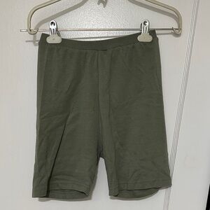 Olive Green Women's Biker Shorts